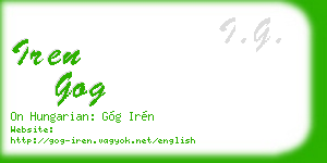 iren gog business card